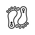 Black line icon for Sex, gender and penis Royalty Free Stock Photo