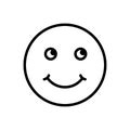 Black line icon for Smile, grin and emotion Royalty Free Stock Photo