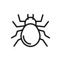 Black line icon for Spider, arachnid and pest