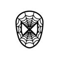 Black line icon for Spiderman , man and mask