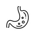 Black line icon for Stomach, gastric and abdomen