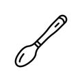 Black line icon for Tablespoon, steel and spoon