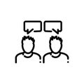 Black line icon for Talking, communication and conversation