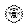 Black line icon for Thankyou, gratitude and appreciate