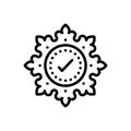 Black line icon for Tick, done and correct Royalty Free Stock Photo