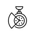Black line icon for Time, Saving and reminder