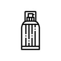 Black line icon for Toner, skincare and moisturizer