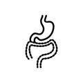 Black line icon for Tract, system and digestive