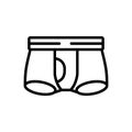 Black line icon for Underwear, shorts and apparell Royalty Free Stock Photo