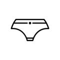 Black line icon for Underwear, lingerie and underpants