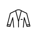 Black line icon for Wear, togs and suit