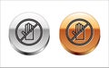 Black line No handshake icon isolated on white background. No handshake for virus prevention concept. Bacteria when