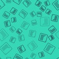 Black line Software, web developer programming code icon isolated seamless pattern on green background. Javascript Royalty Free Stock Photo