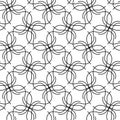 black lines on white. minimalistic vector pattern. perfect design for interior decoration, textile print Royalty Free Stock Photo