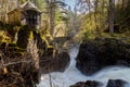 Black Linn falls scottish highlands long exposure Ossian`s Hall