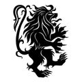 Black lion sign.