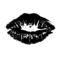 Black lips kiss Royalty Free Stock Photo