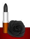 Black lipstick & black rose