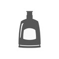 Black liqueur bottle Royalty Free Stock Photo