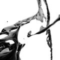 Black liquid ink splash composition