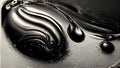 Melted black metal. Black oil, paint texture. 4k background, abstract black liquid with bubbles. Viscous black melted metal, 3d il