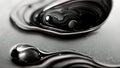 Melted black metal. Black oil, paint texture. 4k background, abstract black liquid with bubbles. Viscous black melted metal, 3d il