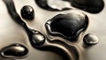 Melted black metal. Black oil, paint texture. 4k background, abstract black liquid with bubbles. Viscous black melted metal, 3d il