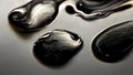 Melted black metal. Black oil, paint texture. 4k background, abstract black liquid with bubbles. Viscous black melted metal, 3d il