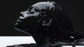 Black Liquid Sculpture, Abstract Face Royalty Free Stock Photo