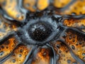 Black liquid splash forms, ferrofluid, black splash spikes, magnetic field, science experiment