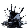 Black Liquid Splash Ink Drop HighRes Image On Transparent Background Royalty Free Stock Photo