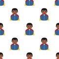 Black Little Prince Charming Icon Seamless Royalty Free Stock Photo