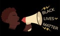 Black live matters. Social poster. Vector graphics Royalty Free Stock Photo