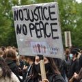 Black Lives Matter - Anti-Racism - peaceful protests in Nuremberg, Germany Royalty Free Stock Photo