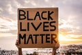 Black lives matter banner - Activist movement protesting against racism and fighting for equality