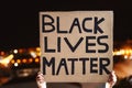 Black lives matter banner - Activist movement protesting against racism and fighting for equality