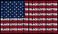 A Black Lives Matter BLM graphic illustration for use as poster to raise awareness about racial inequality. police brutality and