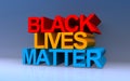 black lives matter on blue