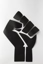 black lives matter concept with black fist. High quality photo