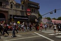 Black Lives Matter demonstrators march on Sunset Blvd., in Los Angeles Royalty Free Stock Photo