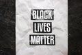 Black lives matter design on paper Royalty Free Stock Photo