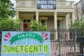 Black Lives Matter and Happy Juneteenth Signs