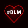 Black Lives Matter. Heart Love Icon. Strong Symbol. BLM. Vector Illustration