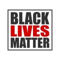 Black lives matter. I can`t breathe. Protest banner about human right of black people in USA. Vector illustration