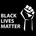 Black Lives Matter Icon. Strong Hand Symbol. BLM. Vector Illustration