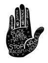 Black Lives Matter Illustration concept aganist racism