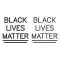 Black lives matter inscription line and solid icon, Black lives matter concept, BLM text sign on white background, Stop Royalty Free Stock Photo