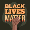 Black lives matter lettering Illustration