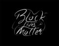 Black Lives Matter Lettering Text on Black background in vector illustration
