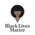 Black lives matter modern logo, banner, design concept, sign, with black text on a flat black background.